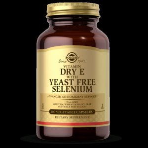 Solgar Dry Vitamin E with Yeast Free Selenium - Witamina E i Selen