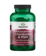 SWANSON Glukozamina / Chondroityna / MSM 500 / 400 / 200mg - 120 tabletek