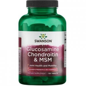 SWANSON Glukozamina/Chondroityna/MSM 500/400/200mg