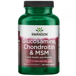 SWANSON Glukozamina, Chondroityna, MSM 125/100/50 360 tabletek