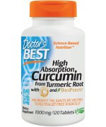 DOCTOR'S BEST Kurkuma i czarny pieprz - High Absorption 1000mg - 120 tabletek