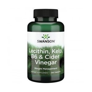 SWANSON Lecytyna + Kelp + B-6 + Ocet jabłkowy