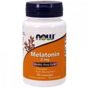 NOW FOODS Melatonina 3 mg tabletki do ssania 