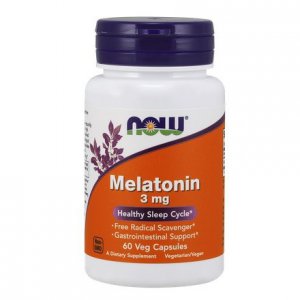NOW FOODS Melatonina 3 mg na sen