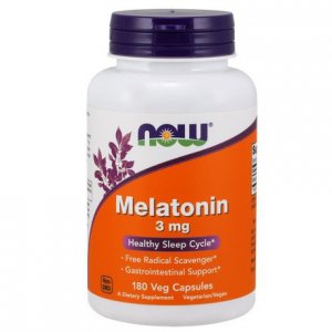 NOW FOODS Melatonina 3 mg na sen