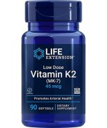 Life Extension Low Dose Vitamin K2 (MK-7) - witamina K2, 45mcg - 90 kiękkie kapsułki