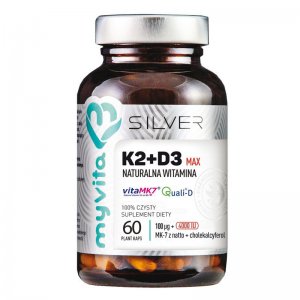 MYVITA Silver Pure 100% Witamina K2 MK-7 +D3 4000