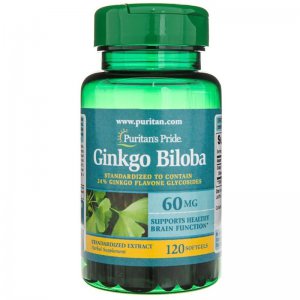 PURITANS PRIDE Ginkgo Biloba (Miłorząb japoński) 60mg