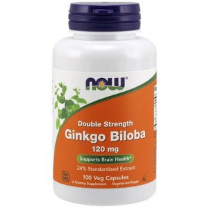 NOW FOODS Ginkgo Biloba Podwójna moc 120mg