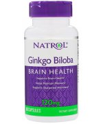 Natrol Ginkgo Biloba, 120mg miłorząb japoński - 60 kapsułek
