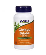 NOW Foods Ginkgo Biloba (Miłorząb japoński)  60mg - 60 kapsułek