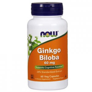 NOW Foods Ginkgo Biloba (Miłorząb japoński) 60mg