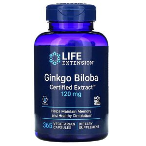 Life Extension Ginkgo Biloba, Certified Extract, 120mg (Miłorząb Japoński)