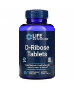 Life Extension D-Ribose (D-Ryboza) - 100 wegetariańskich tabletek - 100 tabletek