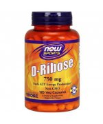 NOW SPORTS D-Ryboza (D-Ribose) 750mg kapsułki - 120 kapsułek