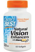 DOCTOR'S BEST Natural Vision Enhancers - Luteina, Zeaksantyna, Omega3 - 60 kapsułek