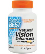 DOCTOR'S BEST Natural Vision Enhancers - Luteina, Zeaksantyna, Omega3 - 60 kapsułek