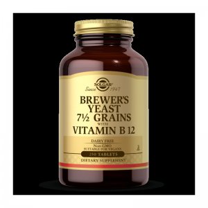 Solgar Brewer's Yeast 7 1/2 Grains with Vitamin B12 (drożdże piwne, witamina B12)