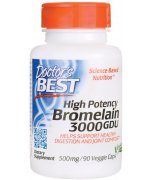 Doctor's Best Bromelina High Potency Bromelain 3000 GDU, 500mg - 90 kapsułek