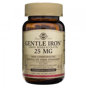 Solgar Gentle Iron, dwuglicynian żelaza 25 mg 90 tabl
