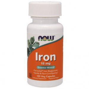 NOW Iron Bisglycinate (Chelat Żelaza) 18mg