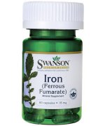 Swanson Iron (Ferrous Fumarate), 18mg - 60 kapsułek 