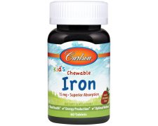 Carlson Labs Kid's Chewable Iron, 15mg Strawberry (truskawka) żelazo
