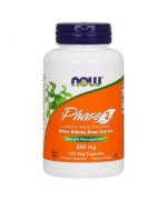 NOW Phase (Wyciąg z nasion fasoli) 2 500mg - 120 kapsułek