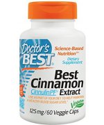 DOCTOR`S BEST Cinnamon Extract with CinnulinPF (cynamon) 125mg - 60 kapsułek