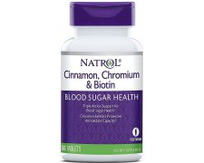 Natrol Cinnamon, Chromium & Biotin - cynamon, chrom, biotyna