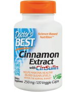 DOCTOR'S BEST Cinnamon Extract with CinSulin (cynamon) 250mg - 120 kapsułek