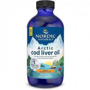 Nordic Naturals Arctic cod liver oil tran 1060mg smak pomarańczowy 237ml