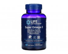 Life Extension Super Omega-3 EPA / DHA z Lignanami Sezamowymi i Ekstraktem z Oliwek 60 kapsułek