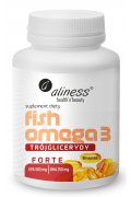 Aliness Fish Omega 3 FORTE - Trójglicerydy - 90 kapsułek 