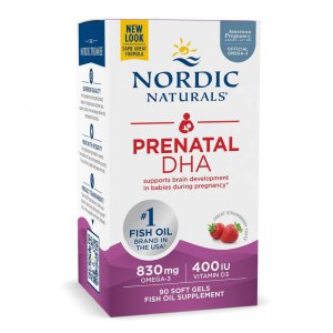 Nordic Naturals Prenatal DHA o smaku truskawkowym 830mg