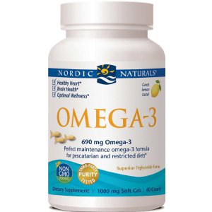 Nordic Naturals Omega-3, 690mg cytryna (Fish Gelatin) - 60 kapsułek