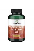 Swanson Tran norweski - Pristine Norwegian Cod Liver Oil 1000 mg - 60 kapsułek