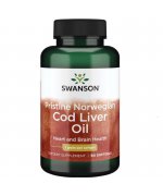 Swanson Tran norweski - Pristine Norwegian Cod Liver Oil 1000 mg - 60 kapsułek