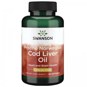 Swanson Tran norweski - Pristine Norwegian Cod Liver Oil 1000 mg