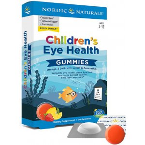 Nordic Naturals Children's Eye Health (zdrowe oczy) smak truskawkowy 30 żelek