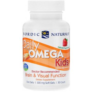 Nordic Naturals Daily Omega Kids, truskawka