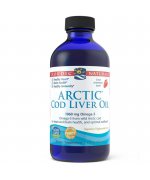Nordic Naturals Arctic Cod Liver Oil - Tran 1060mg smak truskawkowy 237ml - OLEJ 237ml