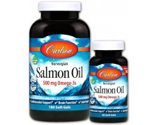 Carlson Labs Norwegian Salmon Oil - 180 + 50 kapsułek (Norweski Olej z Łososia)