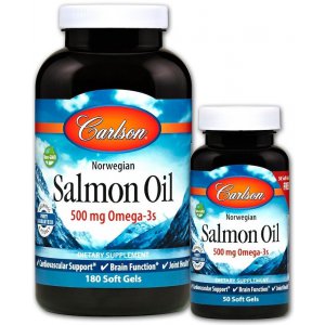 Carlson Labs Norwegian Salmon Oil - 180 + 50 kapsułek (Norweski Olej z Łososia)