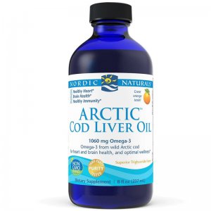 Nordic Naturals Arctic cod liver oil tran 1060mg smak pomarańczowy 237ml
