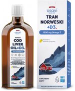 Osavi Tran Norweski + D3 (Marine), 1000mg Omega 3 (Cytryna) - 250 ml.