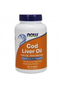 NOW Cod Liver Oil (Tran) 1000mg Extra Strength - 90 kapsułek