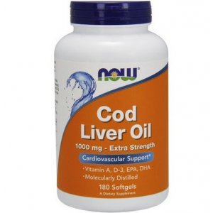 NOW FOODS Cod Liver Oil (Tran) 1000mg Extra Strength