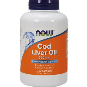 NOW FOODS Cod Liver Oil 650mg (8%) - tran dorszowy