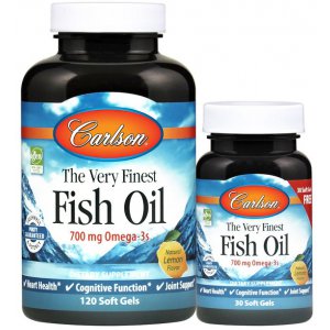 Cralson Labs The Very Finest Fish Oil - 700mg Omega-3s, Omega-3 700mg smak pomarańczowy